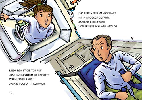 Leselöwen 1. Klasse - Alarm auf der Weltraumstation: Erstlesebuch Kinder ab 6 Jahre - Mit Großbuchstaben für Leseanfänger