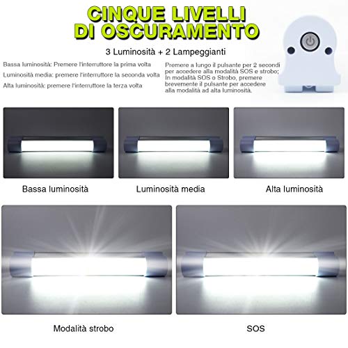LETOUR Barra de luz de trabajo magnética con tubo LED de 60 W 4000 lúmenes, 5 niveles regulables, linterna de camping recargable por USB, luz portátil de resistencia para 60 horas (LT-LTK60 60 60W) LETOUR Barra de luz de trabajo magnética con tubo LED de 60 W 4000 lúmenes, 5 niveles regulables, linterna de camping recargable por USB, luz portátil de resistencia para 60 horas (LT-LTK60 60 60W)
