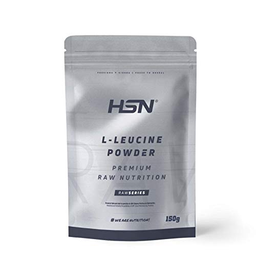 Leucina de HSN | Aminoácido Esencial Activador Anabólico para la Síntesis de Proteínas y Desarrollo Muscular | Componente de los BCAAs | Óptima Disolución, Apto Vegano, Sin Lactosa, 150 gr