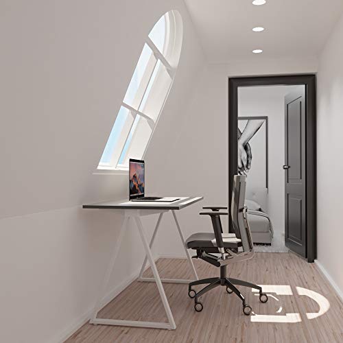 LEVIRA – Mesa de Trabajo o Estudio, Mesa de Oficina, Escritorio, Wye - 120 x 74 - Negro