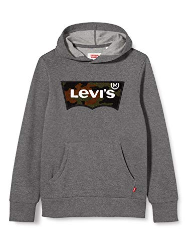 Levi's Kids Lvb Chenille Batwing Hoodie Sudadera Niños Charcoal Heather 16 años