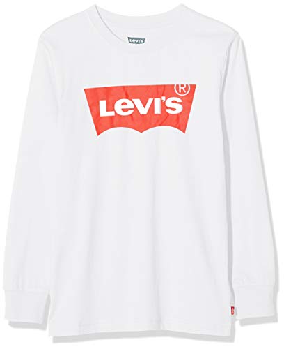 Levi's Kids Lvb L/S Batwing Tee Top de manga larga White para NiƱos Levi's Kids Lvb L/S Batwing Tee Top de manga larga White para NiƱos