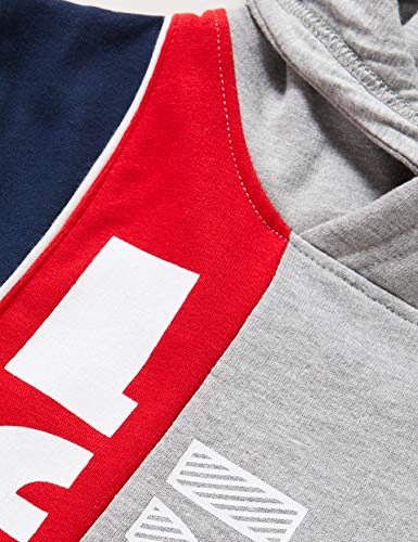 Levi's Kids Lvb Striped Hookup Po Hoodie Sudadera Niños Grey Heather 12 años