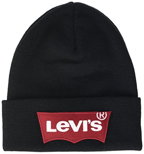 Levi's Oversized Batwing Beanie Gorro de Punto, Negro (Noir Regular Black 59), Talla única (Talla del Fabricante: UN) para Hombre