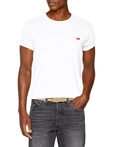 Levi's SS Original Hm tee Camiseta, Cotton + Patch White, L para Hombre Levi's SS Original Hm tee Camiseta, Cotton + Patch White, L para Hombre