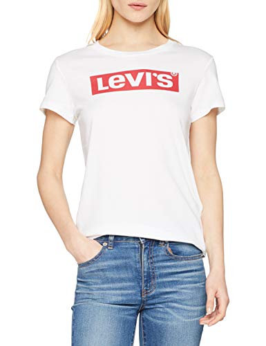 Levi's The Perfect Tee, Camiseta, Mujer, Blanco (New Red Box Taba White 0370), 2XS