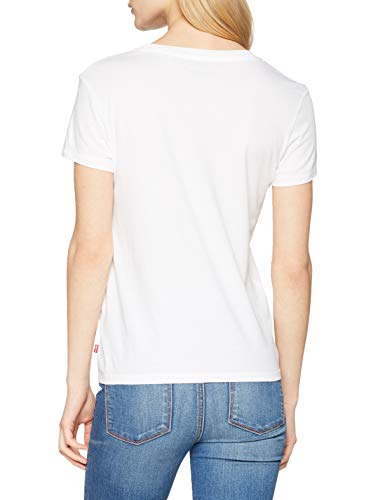 Levi's The Perfect Tee, Camiseta, Mujer, Blanco (New Red Box Taba White 0370), XS