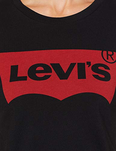 Levi's The Perfect Tee, Camiseta para Mujer, Negro (Large Batwing Black 201), X-Large