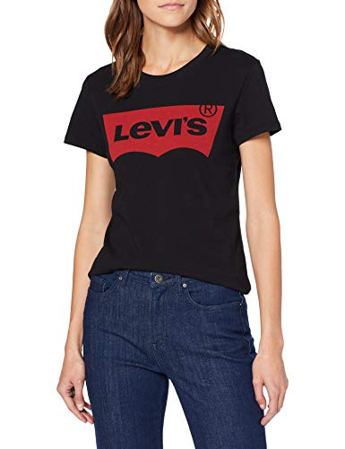 Levi's The Perfect Tee, Camiseta para Mujer, Negro (Large Batwing Black 201), X-Large Levi's The Perfect Tee, Camiseta para Mujer, Negro (Large Batwing Black 201), X-Large