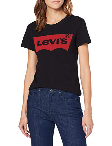 Levi's The Perfect Tee, Camiseta para Mujer, Negro (Large Batwing Black 201), X-Large