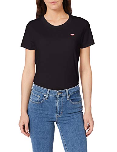 Levi's The Perfect Tee, T-shirt Donna, Nero (Caviar 2 0008), Small