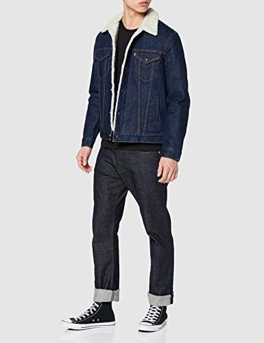 Levi's Type 3 Sherpa Trucker, Chaqueta para Hombre, Azul (Rockridge Trucker 0084), Large Levi's Type 3 Sherpa Trucker, Chaqueta para Hombre, Azul (Rockridge Trucker 0084), Large