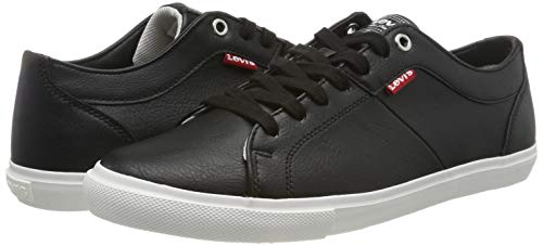 Levi's Woods 794, Zapatillas para Hombre, Negro (Noir Regular Black), 44 EU