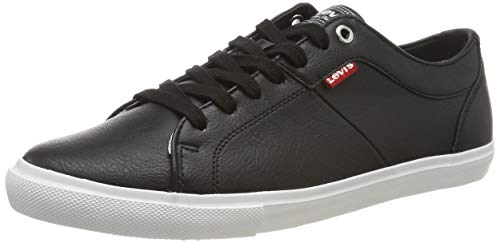 Levi's Woods 794, Zapatillas para Hombre, Negro (Noir Regular Black), 44 EU