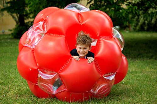 LEXIBOOK Bola Gigante Hinchable, Juego Exterior, soporta hasta 68kg (BG100), Color Rojo