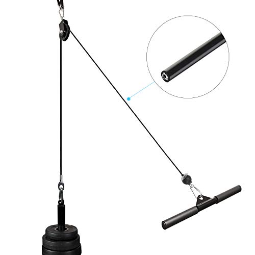 LFJ Cable de Acero para Fitness, Cuerda Gimnasio Alambre Resistente Poleas para Cables Máquina Accesorios Gym en Casa Equipo de Levantamiento de Pesas (2,5m con Bola de Gravedad) LFJ Cable de Acero para Fitness, Cuerda Gimnasio Alambre Resistente Poleas para Cables Máquina Accesorios Gym en Casa Equipo de Levantamiento de Pesas (2,5m con Bola de Gravedad)