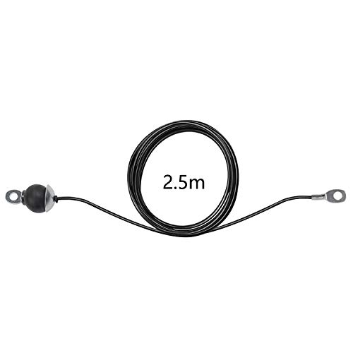 LFJ Cable de Acero para Fitness, Cuerda Gimnasio Alambre Resistente Poleas para Cables Máquina Accesorios Gym en Casa Equipo de Levantamiento de Pesas (2,5m con Bola de Gravedad)