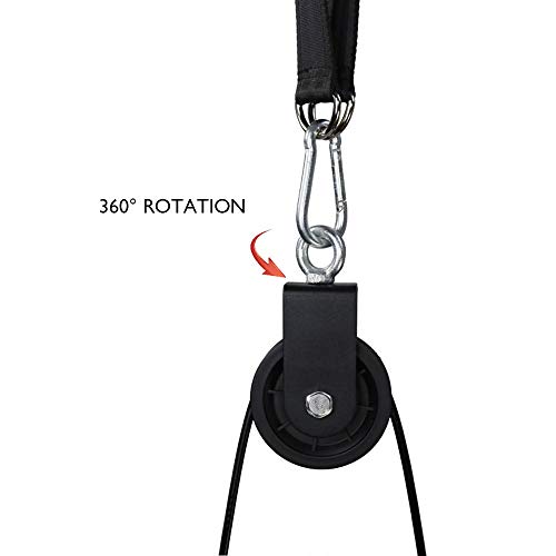 LFJ Poleas Gimnasio para Casa, Fitness DIY Polea Cable Máquina de musculacion Entrenamiento de Fuerza del Brazo Cuerda Triceps Accesorio de Entrenamiento para Antebrazos