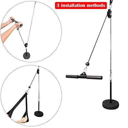 LFJ Poleas Gimnasio para Casa, Maquinas de Musculacion Accesorio de Entrenamiento para Antebrazo Entrenador de Resistencia de Rodillos