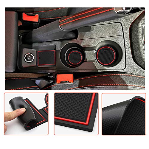 LFOTPP Seat Ibiza Typ 6F Alfombrillas Antideslizantes de Goma, Posavasos Alfombra Apoyabrazos Coche Interior Accesorios 9 Piezas (Rojo) LFOTPP Seat Ibiza Typ 6F Alfombrillas Antideslizantes de Goma, Posavasos Alfombra Apoyabrazos Coche Interior Accesorios 9 Piezas (Rojo)