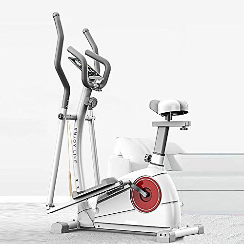 LHQ-HQ Ejercicio avanzado de bicicletas entrenador físico 2-en-1 elíptica de la bicicleta estática-Fitness Cardio Pérdida de peso ideal de entrenamiento Cardio Trainer (Color: Blanco, Tamaño: Tamaño l