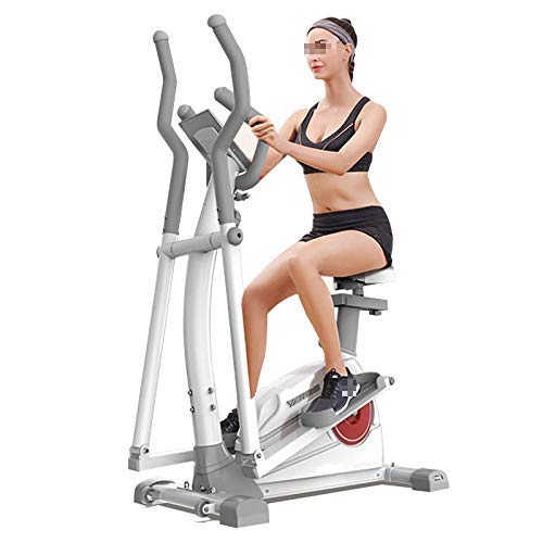 LHQ-HQ Ejercicio avanzado de bicicletas entrenador físico 2-en-1 elíptica de la bicicleta estática-Fitness Cardio Pérdida de peso ideal de entrenamiento Cardio Trainer (Color: Blanco, Tamaño: Tamaño l