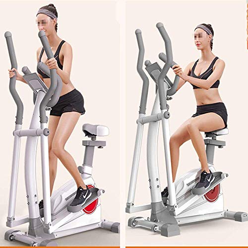 LHQ-HQ Ejercicio avanzado de bicicletas entrenador físico 2-en-1 elíptica de la bicicleta estática-Fitness Cardio Pérdida de peso ideal de entrenamiento Cardio Trainer (Color: Blanco, Tamaño: Tamaño l