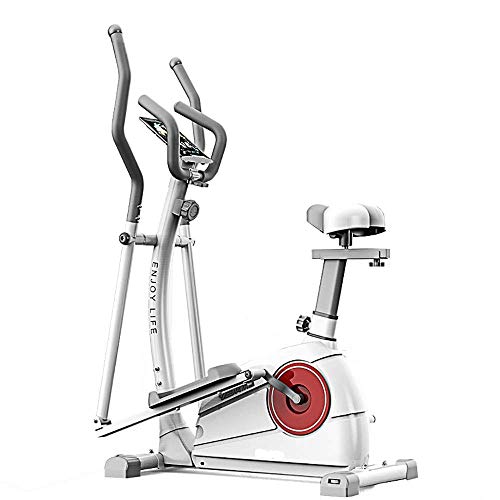 LHQ-HQ Ejercicio avanzado de bicicletas entrenador físico 2-en-1 elíptica de la bicicleta estática-Fitness Cardio Pérdida de peso ideal de entrenamiento Cardio Trainer (Color: Blanco, Tamaño: Tamaño l