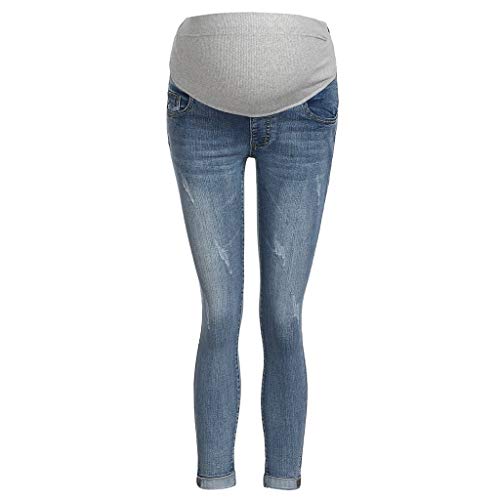 LHWY Premamá Invierno Leggins Abrigos Embarazo Maternidad Pantalones Pitillo Jeans sobre Los Pantalones EláSticos (M, Azul Claro) LHWY Premamá Invierno Leggins Abrigos Embarazo Maternidad Pantalones Pitillo Jeans sobre Los Pantalones EláSticos (M, Azul Claro)