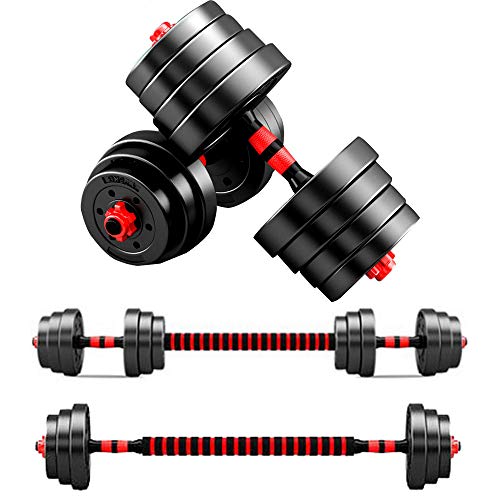 LI MING SHOP Mancuernas Ajustables para Hombres Y Mujeres Disponibles para El Hogar Fitness Barbell Set Desmontable 10/15/20/30 / 40KG(Size:30kg)