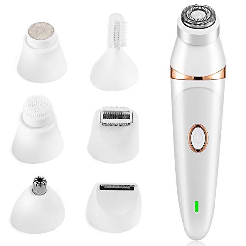 Liaboe afeitadora electrica mujer,depiladora Facial Electrica para Mujer 7 en 1 con tecnología húmeda y seca, cargador USB,adecuado para cara, cejas, pierna, nariz, bikini impermeable. Liaboe afeitadora electrica mujer,depiladora Facial Electrica para Mujer 7 en 1 con tecnología húmeda y seca, cargador USB,adecuado para cara, cejas, pierna, nariz, bikini impermeable.