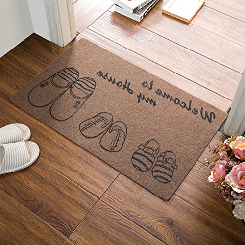 LiangKai Felpudo Entrada de Casa Alfombrillas de Baño con Fondo de TPR Antideslizante Resistente al Desgaste Alfombra para Interior Exterior #8 40 * 60cm