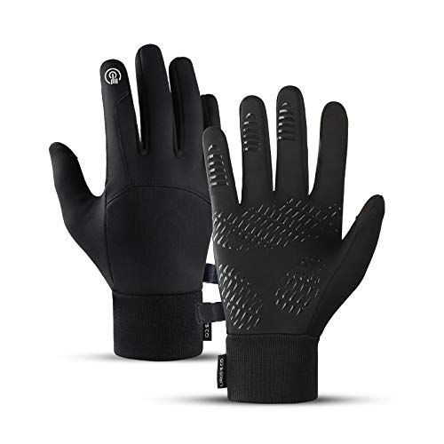 LIANG'S CO. Guantes de Invierno para Hombre Guantes cálidos Guantes térmicos a Prueba de Viento para Ciclismo Guantes Antideslizantes con Pantalla táctil para Deportes al Aire Libre Correr