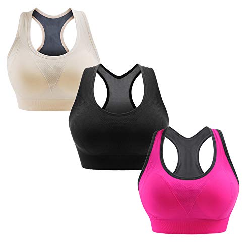 Libella Mujer Sujetador Deportivo Push Up Bustier con Amplio Correas Fitness Yoga Camisetas Sin Mangas 3765 Paquete de 3 UN1 S/M Libella Mujer Sujetador Deportivo Push Up Bustier con Amplio Correas Fitness Yoga Camisetas Sin Mangas 3765 Paquete de 3 UN1 S/M