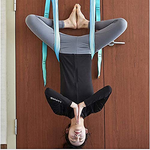 LIBOYUJU Aéreo de Yoga Hamaca Estiramiento Correa Yoga Cuerda doblado Cintura Entrenador casa Cuerda de la Pared Cuerda de la Cuerda de la Cuerda,Verde