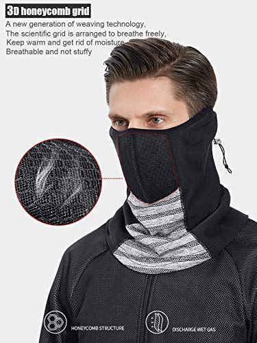 LIBRNTY Unisex Calentador de Cuello,Bragas Cuello Hombre,máscara Caliente para esquí, con Bolsa de Polvo,para Deportiva Bandana Hombre Mujer para Senderismo Correr Aire Libre Pesca