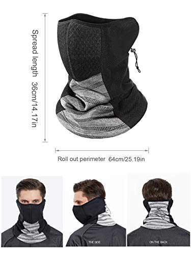 LIBRNTY Unisex Calentador de Cuello,Bragas Cuello Hombre,máscara Caliente para esquí, con Bolsa de Polvo,para Deportiva Bandana Hombre Mujer para Senderismo Correr Aire Libre Pesca