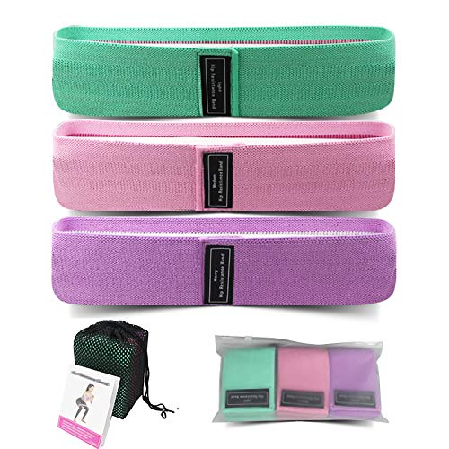 LICIN Gomas Elasticas Musculacion.Bandas EláSticas Fitness/Bandas De Resistencia(Paquete De 3),Bandas Anchas De Ejercicio, Bandas EláSticas Antideslizantes para Yoga, Pilates 3pcssetB