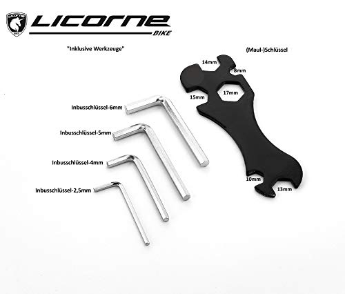 Licorne Bike Strong D - Bicicleta de montaña de 26 pulgadas Fully, freno de disco delantero y trasero, cambio Shimano de 21 marchas, suspensión completa, para jóvenes y hombres