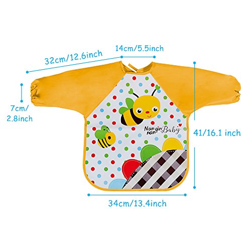 Lictin Unisex 3 Pcs babero con mangas EVA Impermeable babero de manga larga Lictin Unisex 3 Pcs babero con mangas EVA Impermeable babero de manga larga