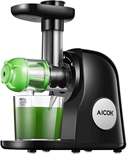 Licuadora Prensado en Frio, Aicok Licuadora Frutas Verduras, Extractor de zumos con Función inversa, Motor Silencioso, Limpieza Fácil con Cepillo, Alto en Nutrientes para Zumo de Frutas y Verduras Licuadora Prensado en Frio, Aicok Licuadora Frutas Verduras, Extractor de zumos con Función inversa, Motor Silencioso, Limpieza Fácil con Cepillo, Alto en Nutrientes para Zumo de Frutas y Verduras