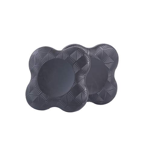 LiebHome - Rodillera de yoga de Alaman para yoga, ecológica y ligera, para rodillas, manos, muñecas y codos, BLACK 2 PACK