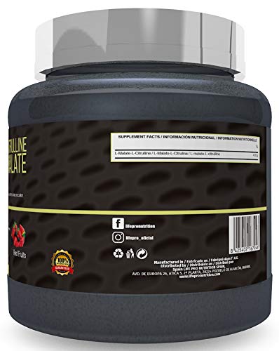 Life Pro Citrulina Malato 300g | Suplemento con Citrulina y Malato, Mejora Rendimiento Deportivo, Facilita Crecimiento Muscular y Mejora Resistencia, Sabor Frutos Rojos Life Pro Citrulina Malato 300g | Suplemento con Citrulina y Malato, Mejora Rendimiento Deportivo, Facilita Crecimiento Muscular y Mejora Resistencia, Sabor Frutos Rojos