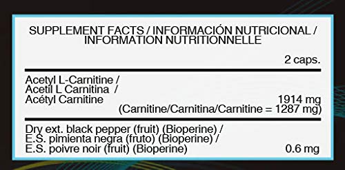 Life Pro Essentials Alc1000 mg - Acetil L-Carnitina para contribuir a adelgazar – Quema grasas con carnitina para acelerar el metabolismo – Fat Burner para complementar con el entreno – 90 cápsulas