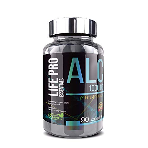 Life Pro Essentials Alc1000 mg - Acetil L-Carnitina para contribuir a adelgazar – Quema grasas con carnitina para acelerar el metabolismo – Fat Burner para complementar con el entreno – 90 cápsulas