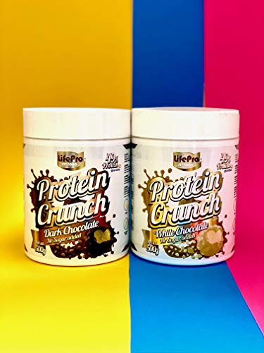 Life Pro Fit Food Protein Crunch 500g. Cereales Proteicos. Bolitas de Proteína Varios sabores. Bajo en Hidratos. Cuida tu alimentación. Hecho en España. (DARK CHOCOLATE & WHITE CHOCOLATE) Life Pro Fit Food Protein Crunch 500g. Cereales Proteicos. Bolitas de Proteína Varios sabores. Bajo en Hidratos. Cuida tu alimentación. Hecho en España. (DARK CHOCOLATE & WHITE CHOCOLATE)