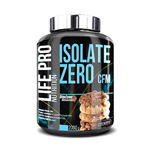 Life Pro Isolate Zero 2Kg | Suplemento Deportivo de Aislado de Proteína de Suero 87%, Mejora Rendimiento Físico y Recuperación, Sabor Cookies