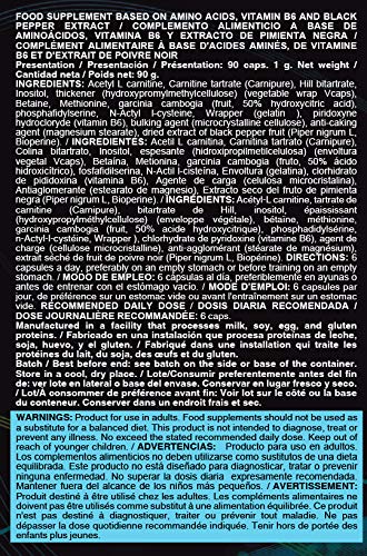 Life Pro Lipopro Suplemento Quemagrasas 90 Cápsulas | Pastillas Quemagrasas Efectivas con L-carnitina y N-acetil Cisteína, Lipotrópico Efectivo, Acelera el Metabolismo