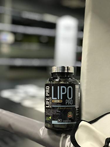 Life Pro Lipopro Suplemento Quemagrasas 90 Cápsulas | Pastillas Quemagrasas Efectivas con L-carnitina y N-acetil Cisteína, Lipotrópico Efectivo, Acelera el Metabolismo