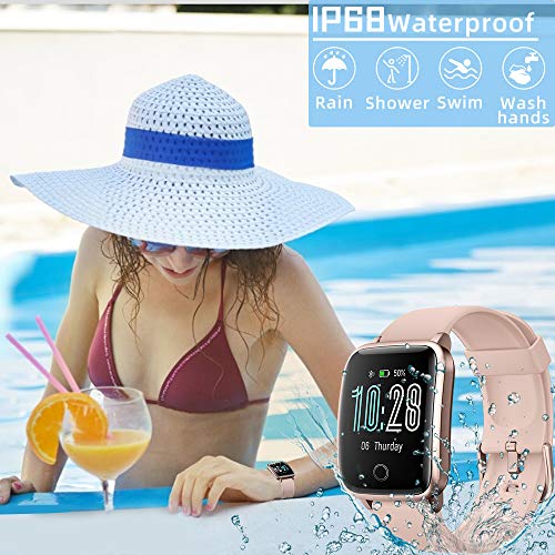 LIFEBEE Smartwatch, Reloj Inteligente Impermeable IP68 con Monitor de Sueño Pulsómetros Cronómetros Contador de Caloría, Pulsera de Actividad Inteligente para Hombre Mujer niños con iOS y Android